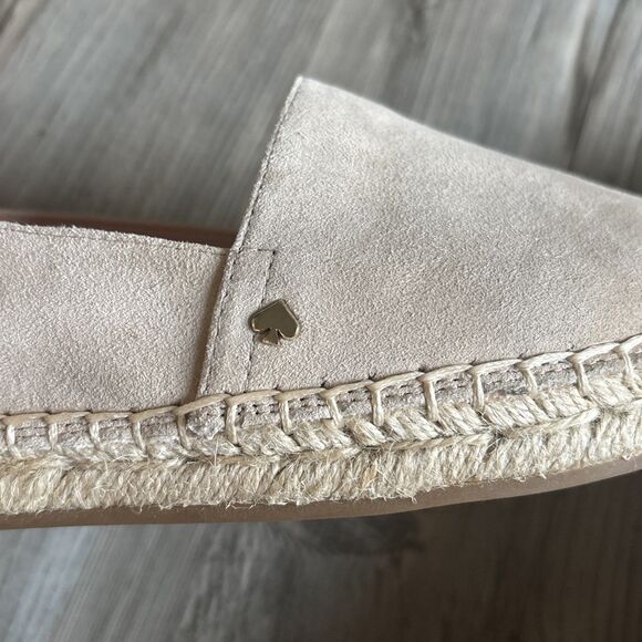 Kate Spade Grayson Beige Suede  Espadrilles Size 7 - Picture 12 of 14